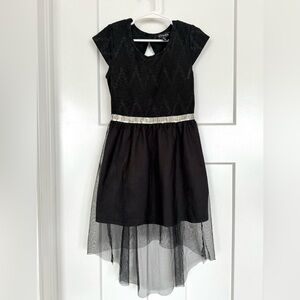 🖤 George Sparkly High-Low Tulle Dress — Girls Size 6–6X